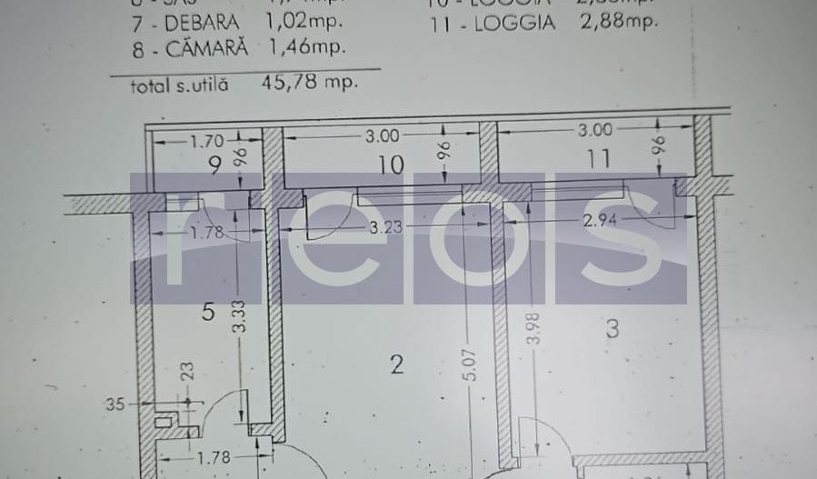 APARTAMENT ELEGANT 2 CAMERE DE ÎNCHIRIAT – DOROBANȚI, COMPLET UTILAT - Schiță 10