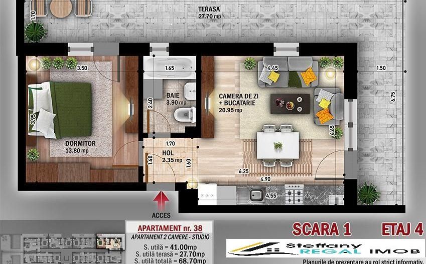 Apartament 2 camere tip studio de vanzare zona Theodor Pallady - Poză 8