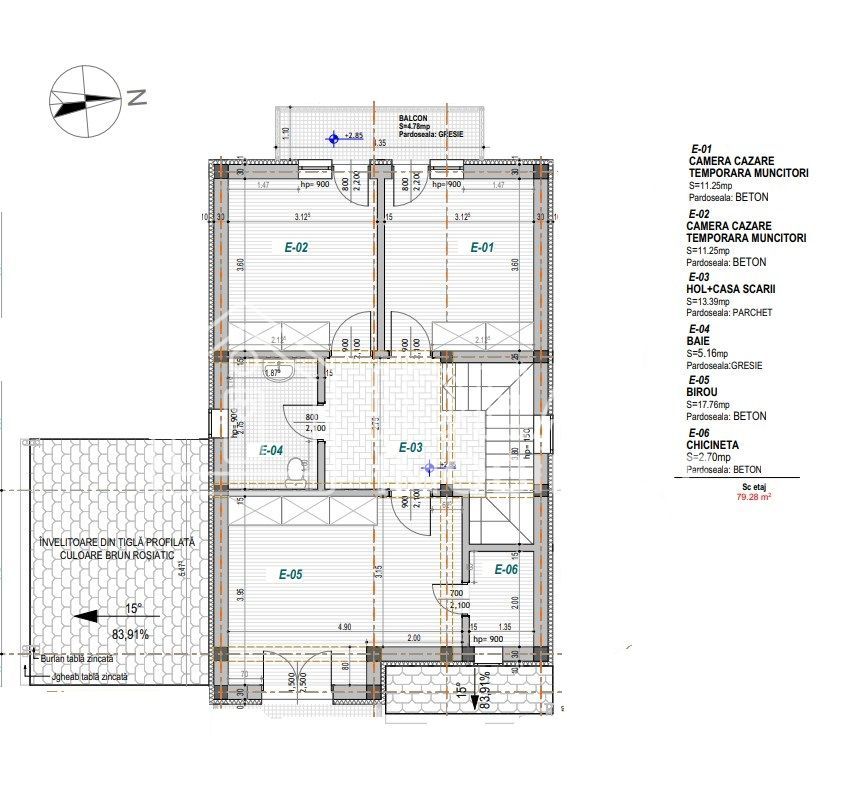 Casa de vacanta cu 4 camere si 800 mp de curte, in Paltinis - Schiță 6