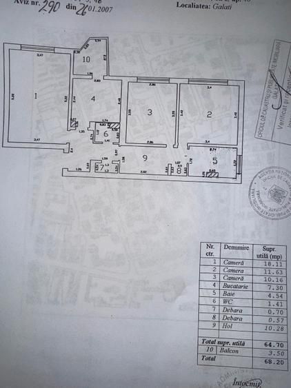 Apartament de vanzare - 2 camere, Piata Centrala, etaj 2, bloc 1989 - Poză 9