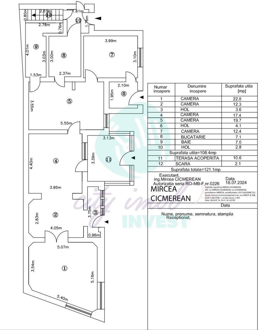 Casa formata din 2 corpuri cu TEREN 433 MP - Poză 18