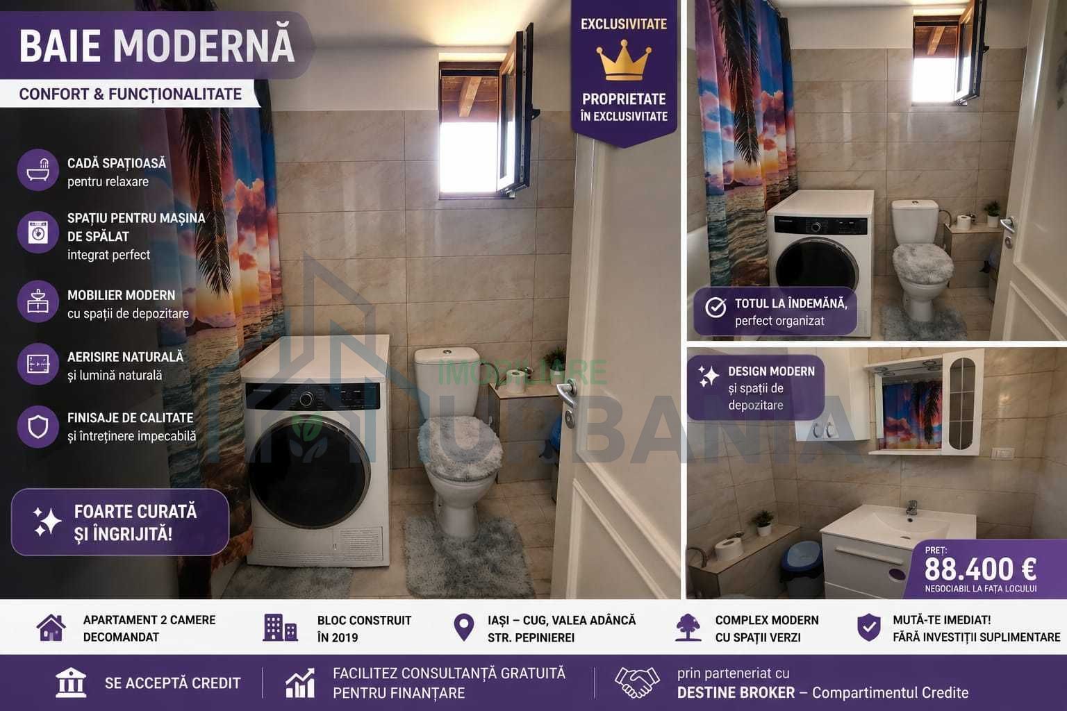 Apartament 2 Camere Complet Mobilat si Utilat, CUG Valea Adanca, Bloc 2019 - Poză 5