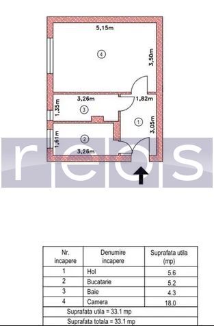 DE VANZARE GARSONIERA COCHETA DRUMUL TABEREI - METROU - Schiță 7