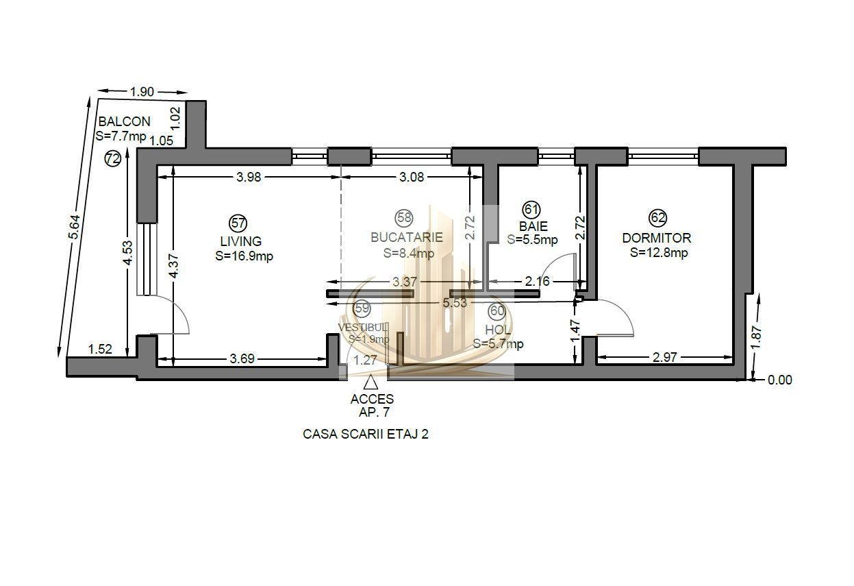 Apartament 2 camere  | et 2| Mobilat, utilat | Dumbravita - Poză 5