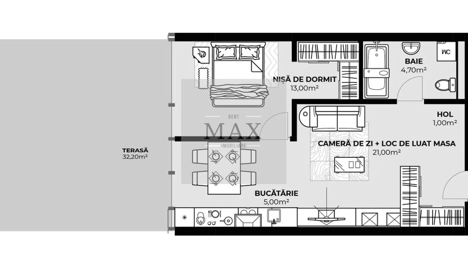 Apartament 2 camere de vânzare | 44,70 | Zona Autogară | Etaj 2 - Poză 1