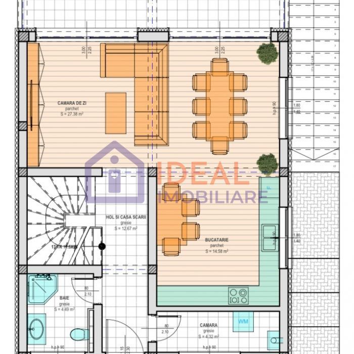 Casă premium D+P+E | Mobilată complet | Teren 634 mp | Cisnadioara - Schiță 16