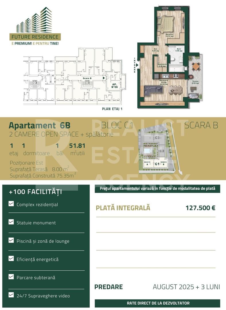 Vânzare, apartament, 2 camere, zona Torontalului, Timișoara - Schiță 9