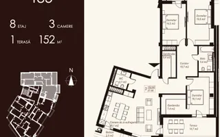 Vânzare  Penthouse 152 mp, strada Basarabia, Ialoveni - Poză 14