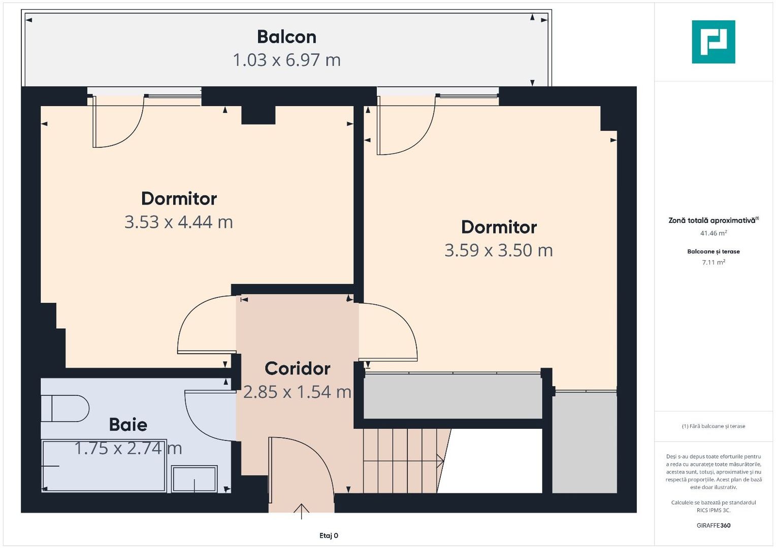 Penthouse nou cu 2 dormitoare și terasă de 29mp - Poză 7