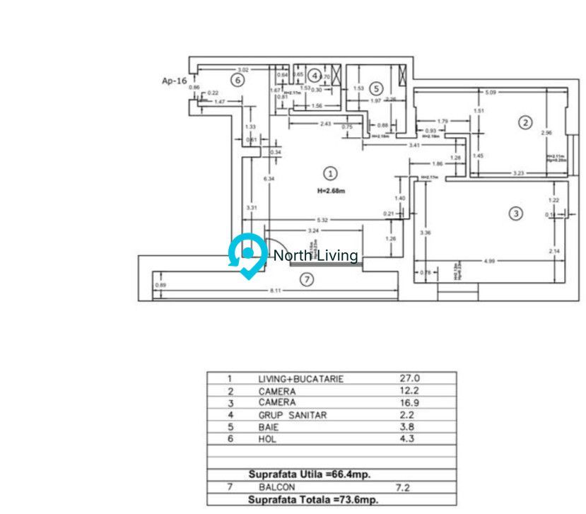 Apartament 3 Camere | Bloc Nou 2025 | Parcare | - Poză 20