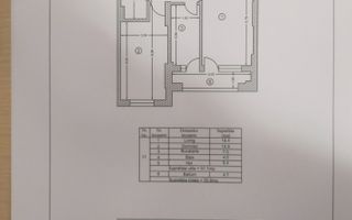 Apartament 2 camere decomandat, nemobilat, metrou Berceni - Schiță 9