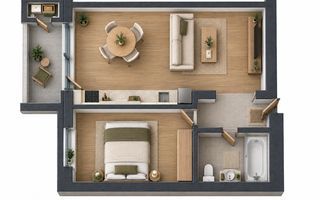 Apartament 2 Camere Zona BMW | Bloc Nou 2026 | 47 mp - Schiță 5