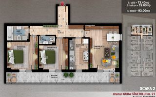 Apartament 3 cam.in finalizare, Direct Dez , Comision 0, metrou - Poză 1