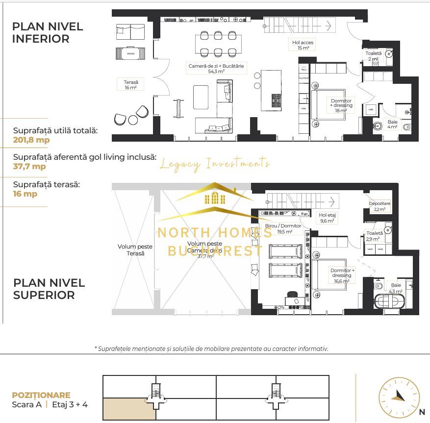 Loft 4 camere, 2 dormitoare si birou, 3 bai, terasa - Zona Floreasca - Poză 26