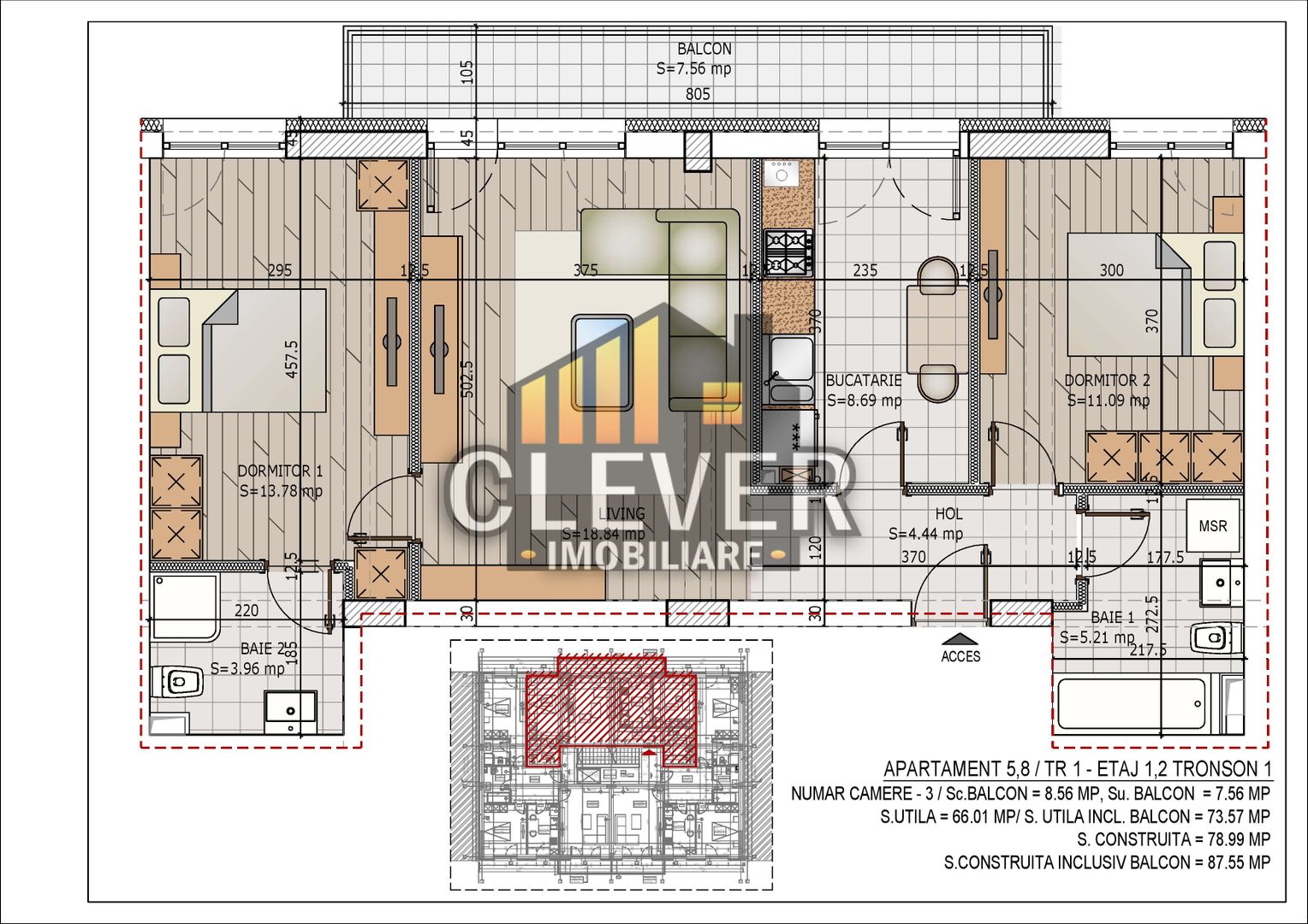 Direct Dezvoltator: 3 Camere, Compartimentare Ideală în Cartierul Verde - Schiță 8
