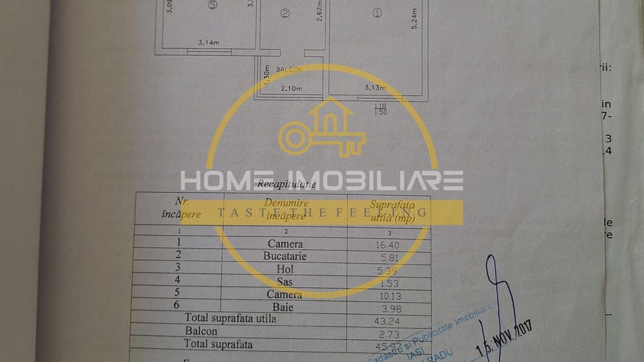 Etaj 3/Apartament 2Camere Decomandat-Mobilat&Utilat Bloc din  1980! Zona Dacia! - Poză 6